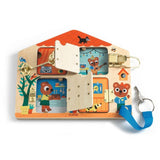 Djeco - Cabanalock Wooden Puzzle with 4 metallic locks