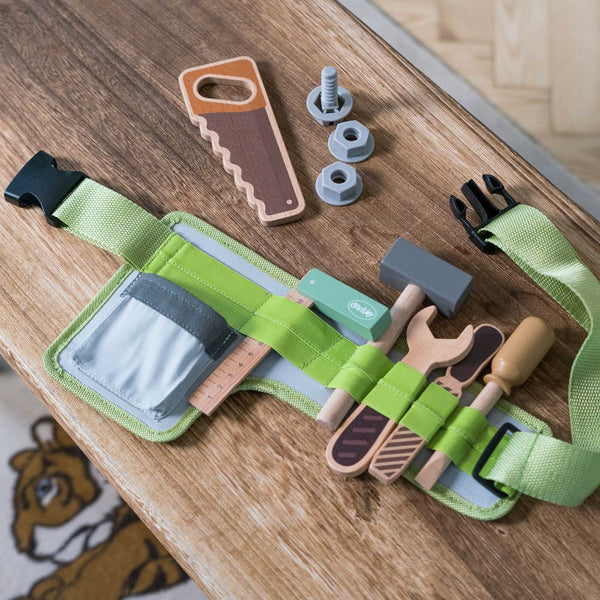 Dantoy - Playful Wood - Tool Belt - 11 pcs