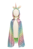 Great Pretenders - Rainbow Reversible Unicorn Dragon Cape - Size 4-6