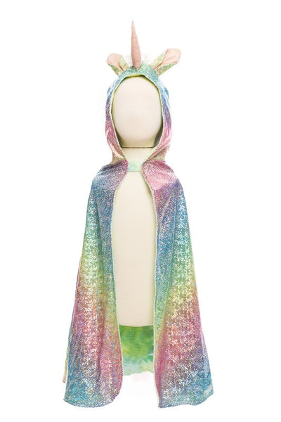 Great Pretenders - Rainbow Reversible Unicorn Dragon Cape - Size 4-6