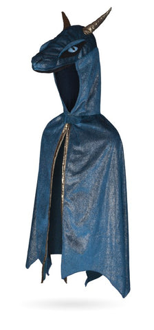 Great Pretenders - Teal & Gold Starry Night Dragon Cape - Size 5-6