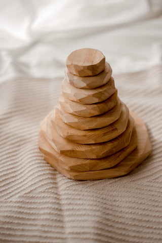 QToys - Natural Wooden Stacking Stones